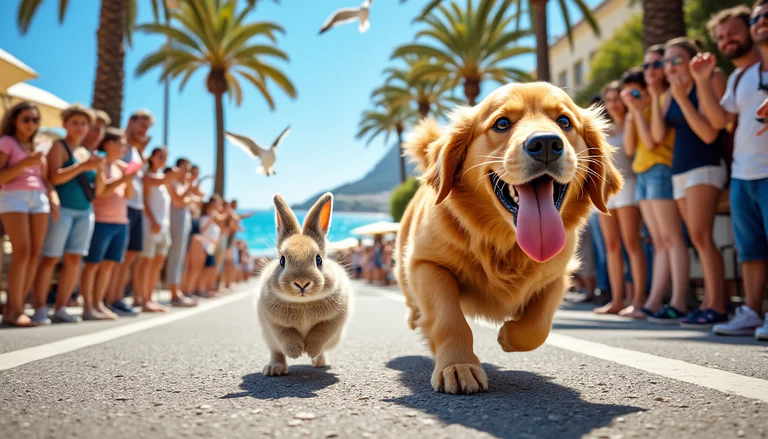 découvrez l'incroyable course entre un chien et un lapin nain sur la promenade de nice, un événement insolite qui a suscité un vif intérêt et révélé la cruauté de certains internautes face à cet affrontement inattendu. plongez dans cette histoire surprenante qui mélange amusement et polémique.