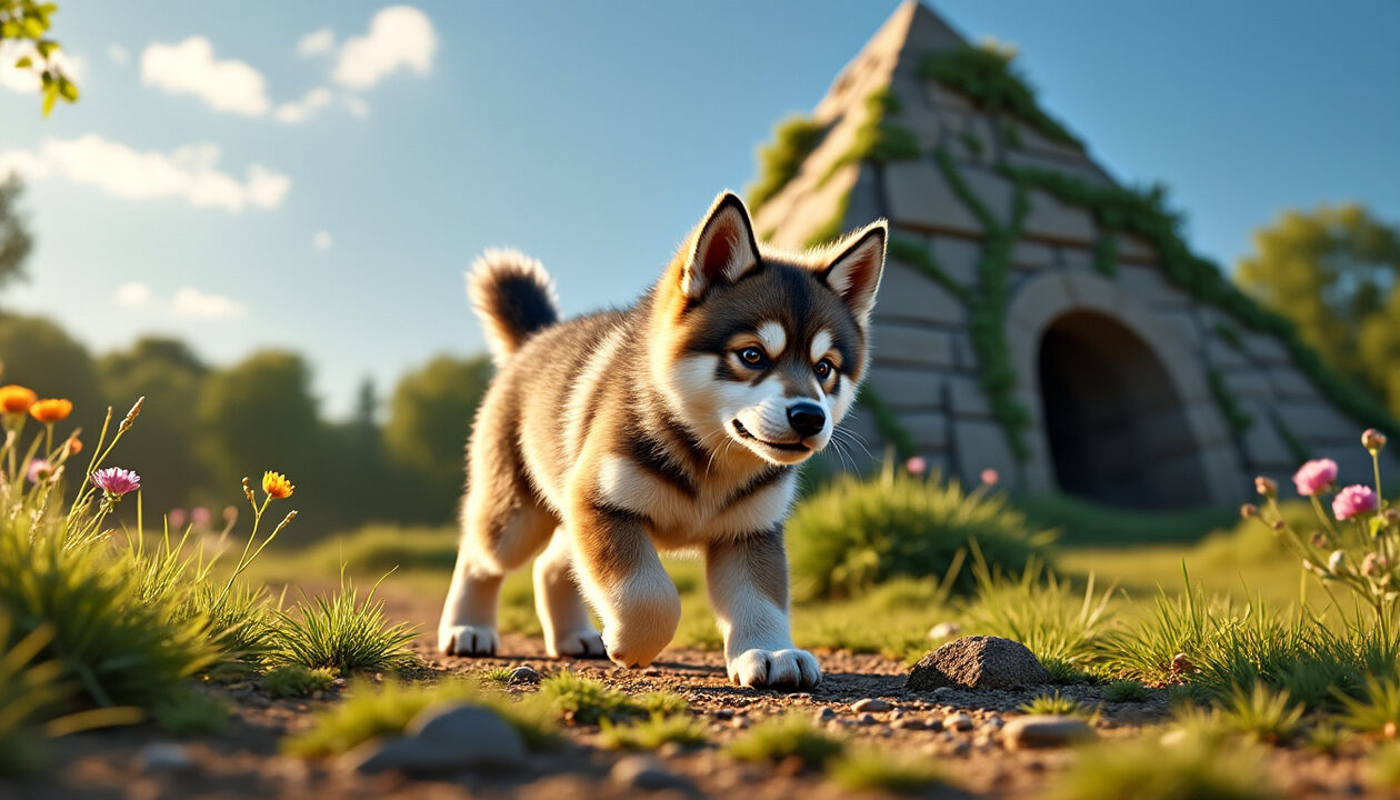découvrez les aventures d'amarok, un jeune chien-loup, alors qu'il explore la majestueuse pyramide du loup à toucy. suivez ses premiers pas et ses rencontres inoubliables dans ce cadre naturel captivant.